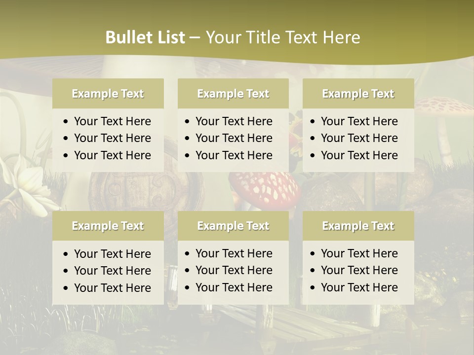 Muchomor Fantasy Czerwony PowerPoint Template