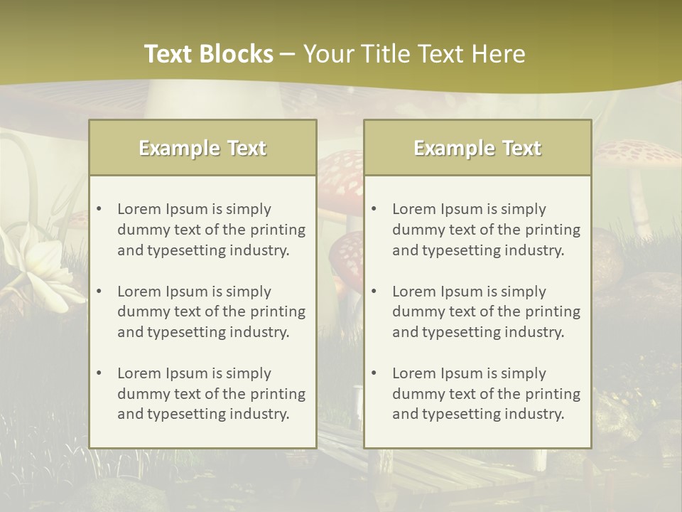 Muchomor Fantasy Czerwony PowerPoint Template