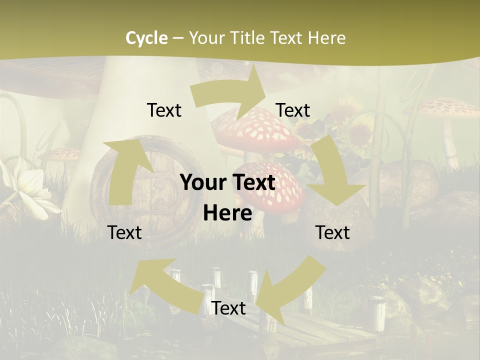 Muchomor Fantasy Czerwony PowerPoint Template