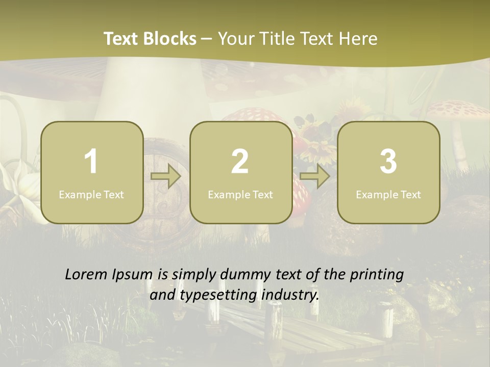 Muchomor Fantasy Czerwony PowerPoint Template