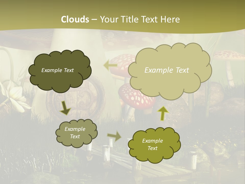 Muchomor Fantasy Czerwony PowerPoint Template