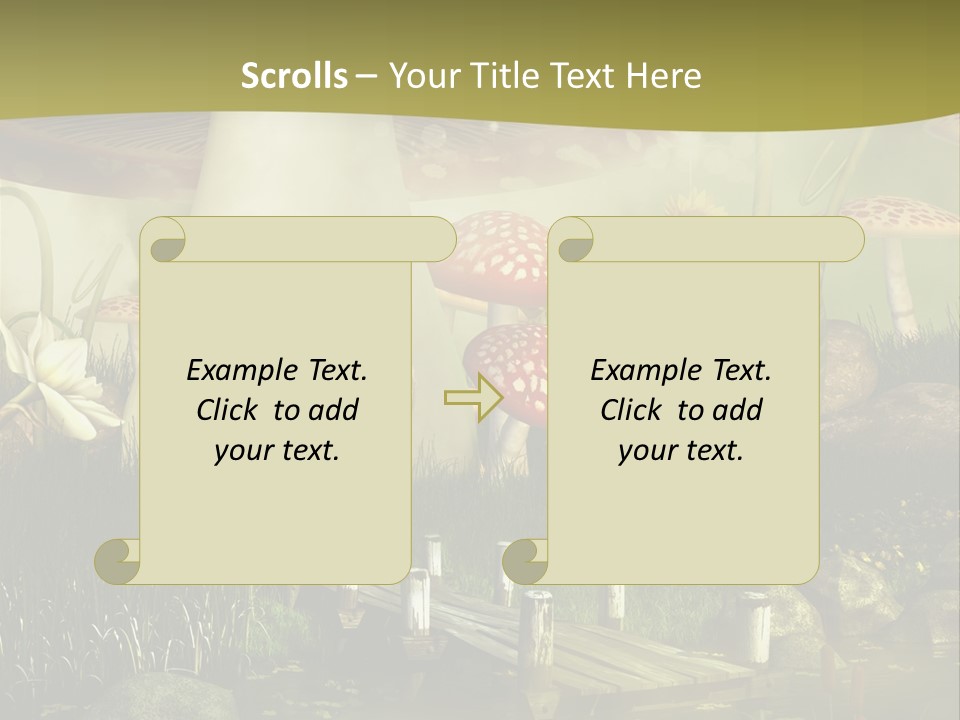 Muchomor Fantasy Czerwony PowerPoint Template
