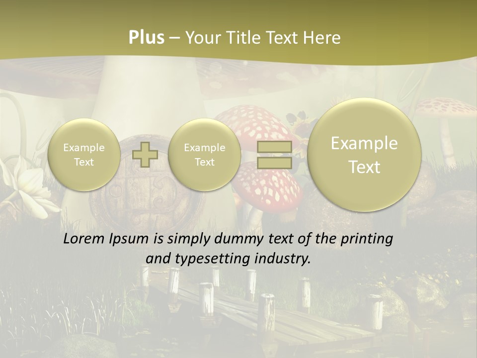 Muchomor Fantasy Czerwony PowerPoint Template