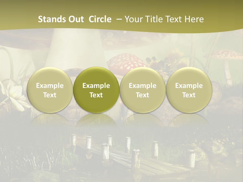 Muchomor Fantasy Czerwony PowerPoint Template