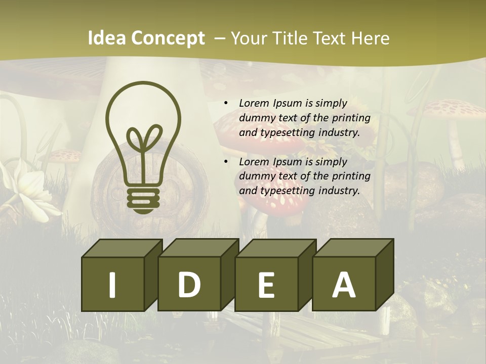 Muchomor Fantasy Czerwony PowerPoint Template