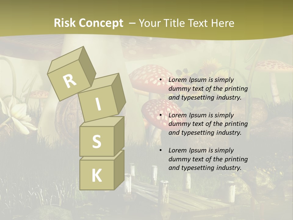 Muchomor Fantasy Czerwony PowerPoint Template