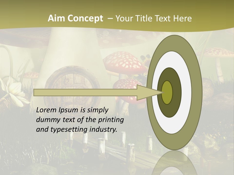 Muchomor Fantasy Czerwony PowerPoint Template