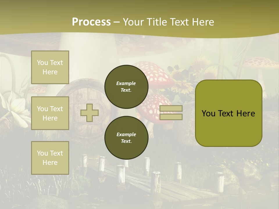 Muchomor Fantasy Czerwony PowerPoint Template