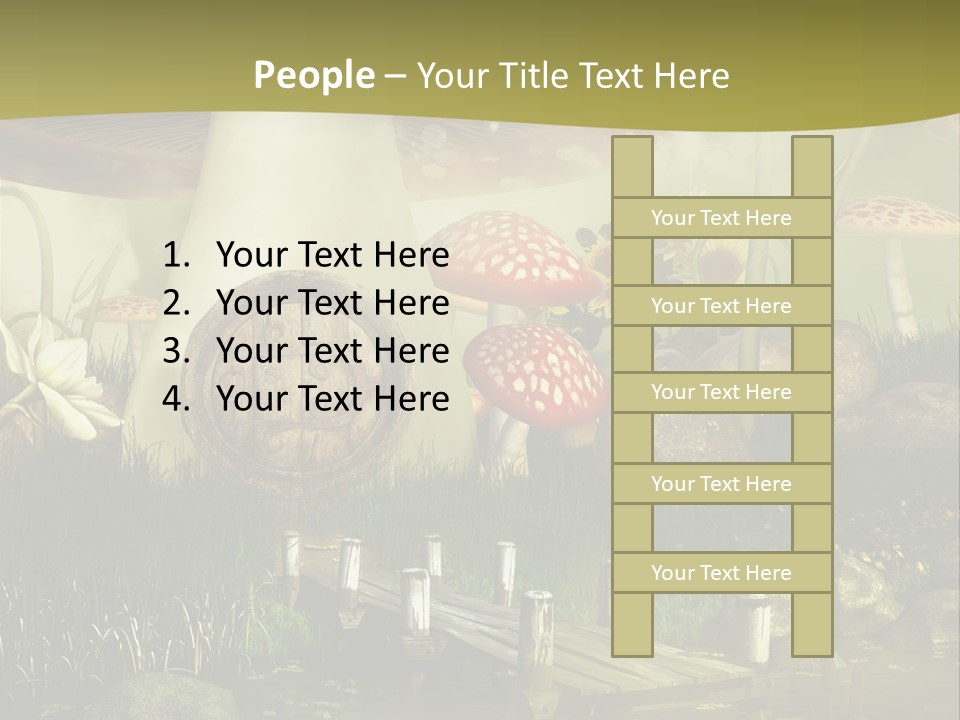 Muchomor Fantasy Czerwony PowerPoint Template