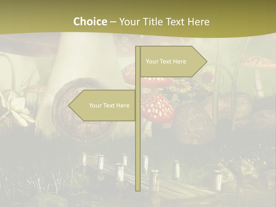 Muchomor Fantasy Czerwony PowerPoint Template