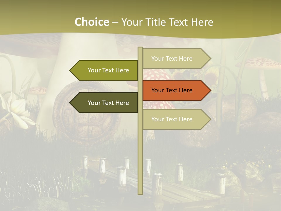 Muchomor Fantasy Czerwony PowerPoint Template