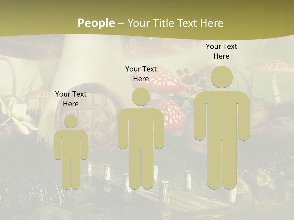 Muchomor Fantasy Czerwony PowerPoint Template