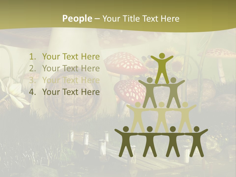 Muchomor Fantasy Czerwony PowerPoint Template