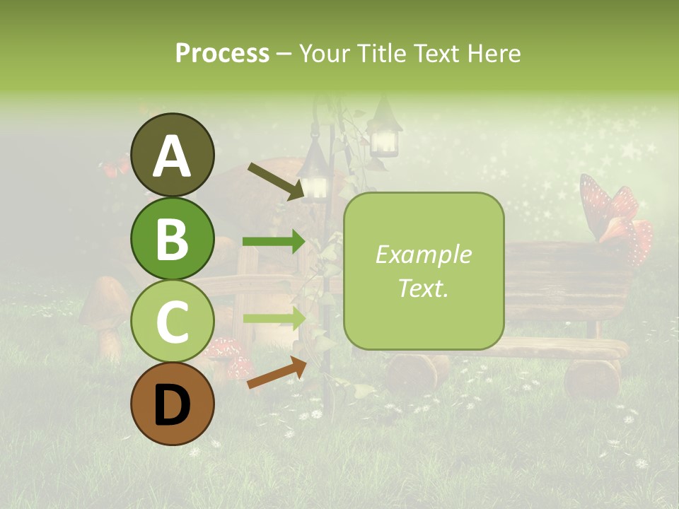 Mushroom Garden Grass PowerPoint Template