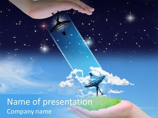 Grass Shining Internet PowerPoint Template