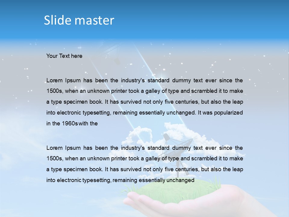 Grass Shining Internet PowerPoint Template