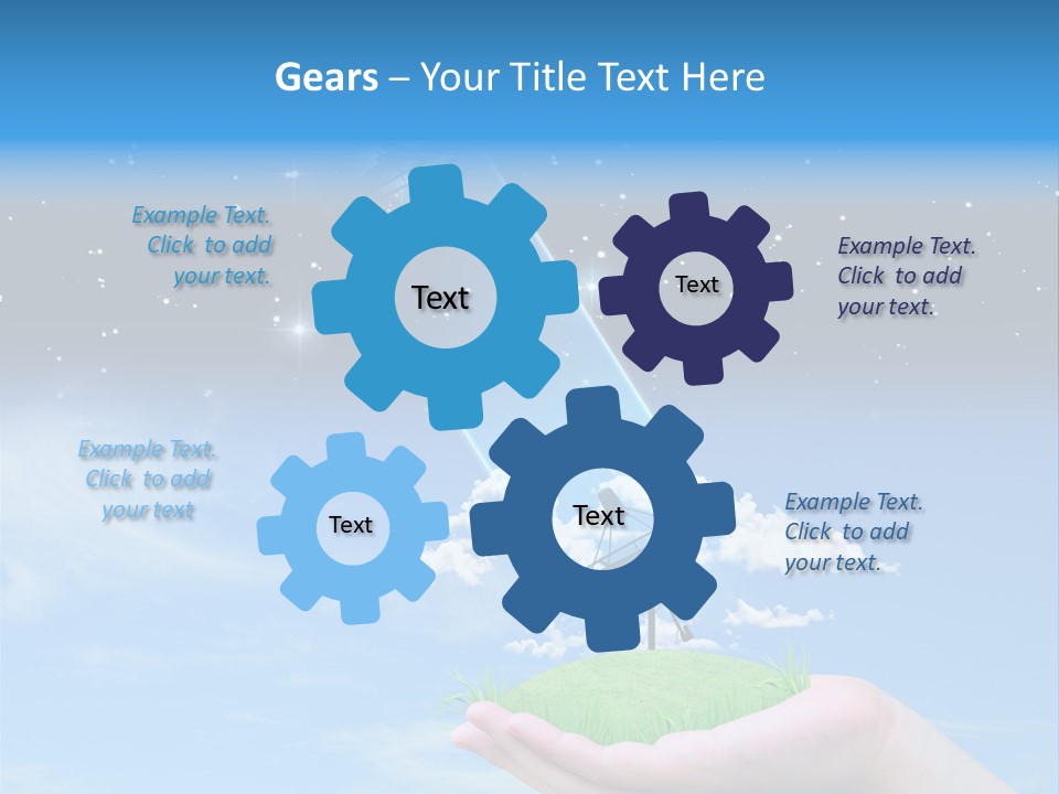 Grass Shining Internet PowerPoint Template