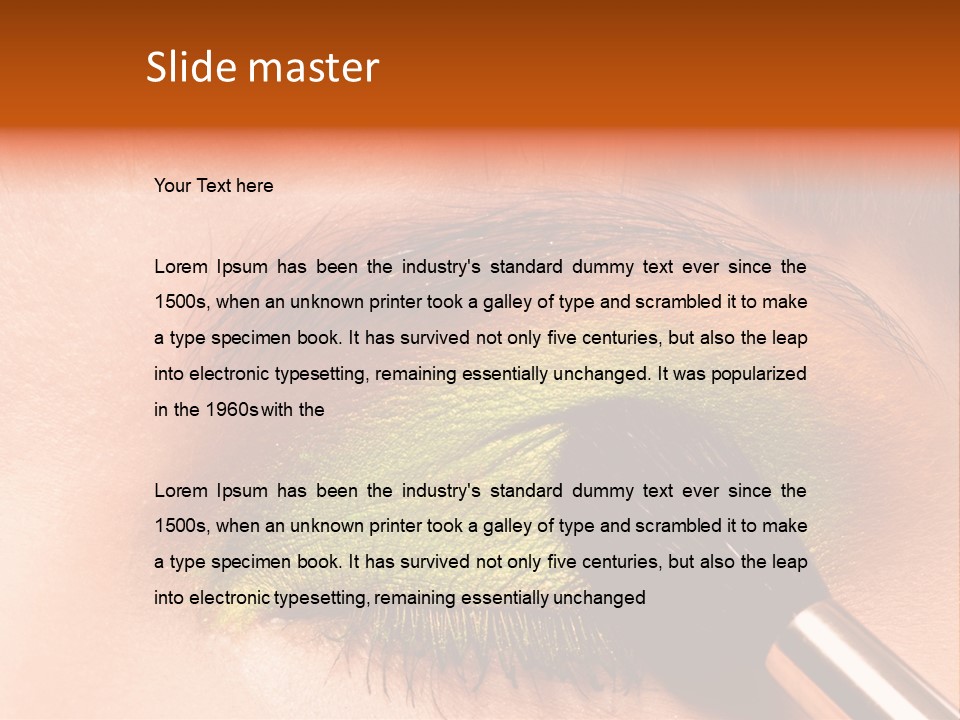 Makeup Accurate Lid PowerPoint Template