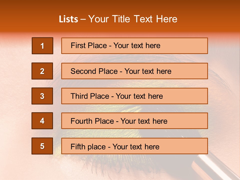 Makeup Accurate Lid PowerPoint Template