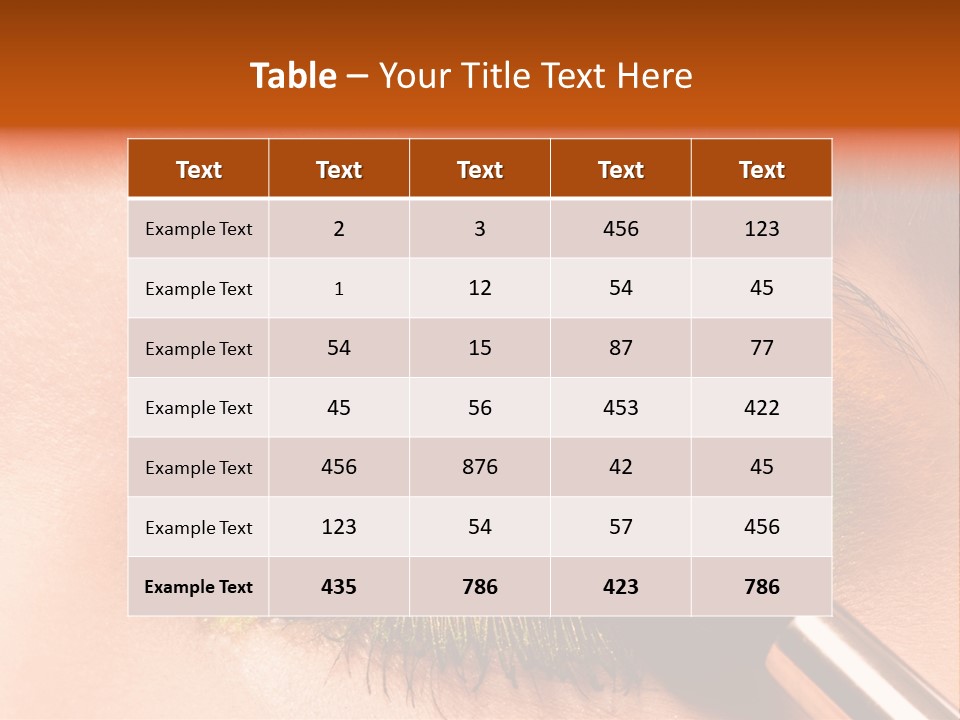 Makeup Accurate Lid PowerPoint Template