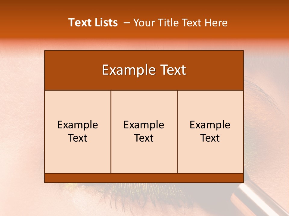 Makeup Accurate Lid PowerPoint Template