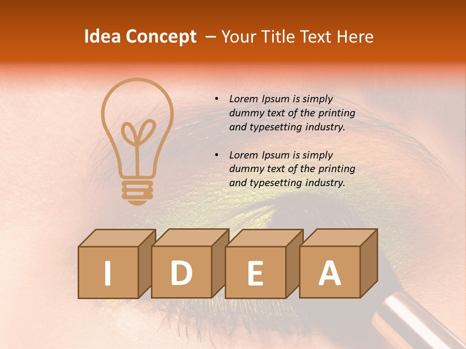 Makeup Accurate Lid PowerPoint Template