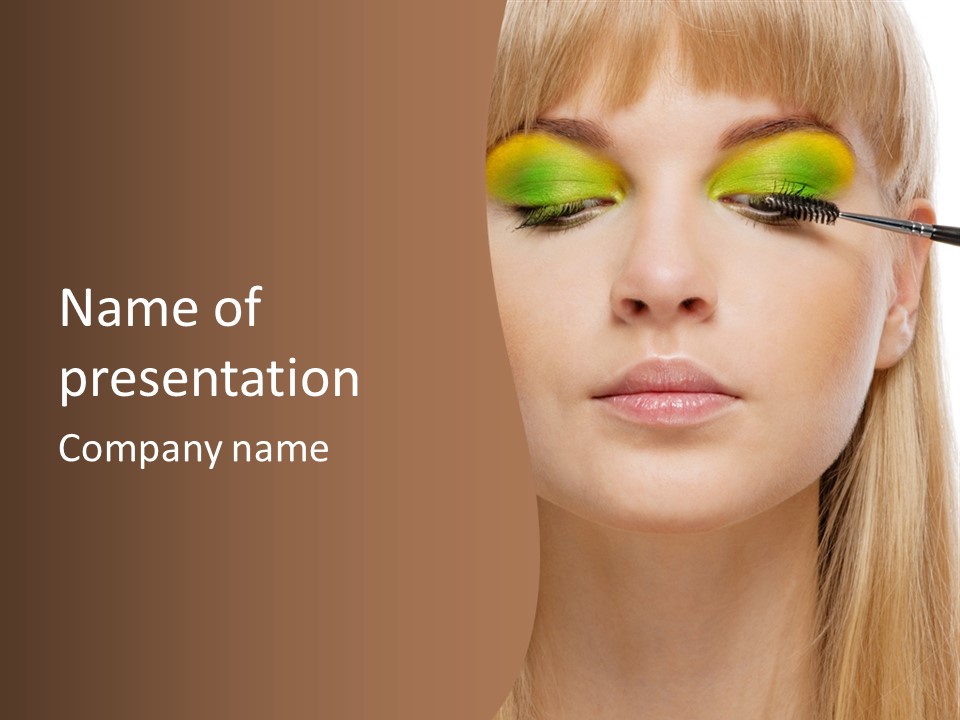 Eyes Clean Cheek PowerPoint Template