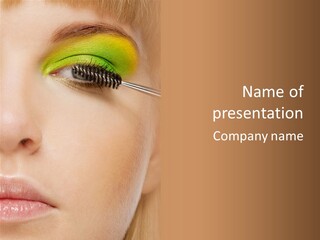 Close Mascara Makeup PowerPoint Template