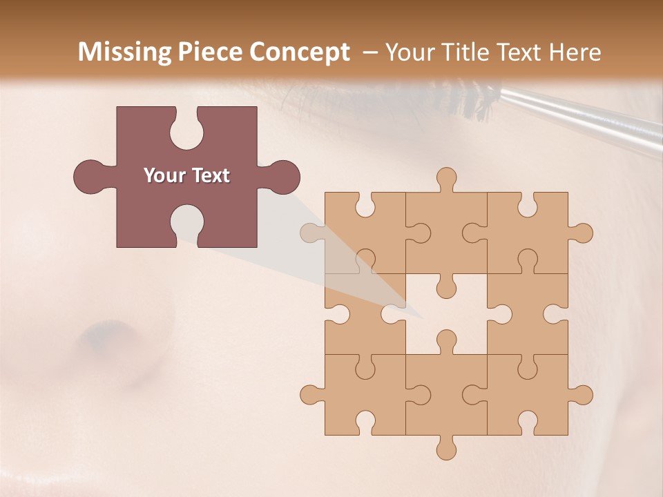 Close Mascara Makeup PowerPoint Template