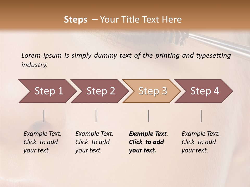 Close Mascara Makeup PowerPoint Template