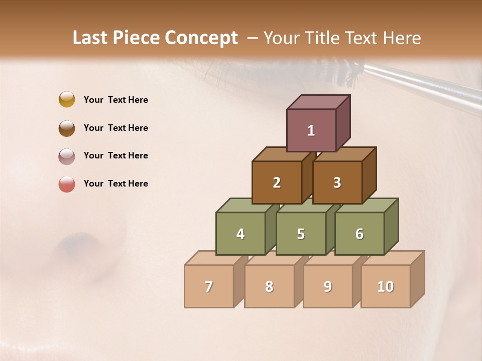 Close Mascara Makeup PowerPoint Template