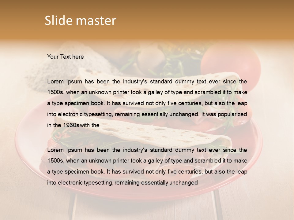 Delicious Rocket Salad PowerPoint Template