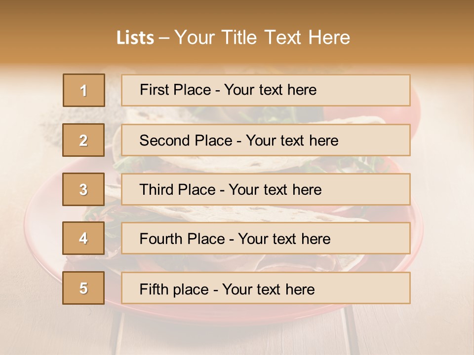 Delicious Rocket Salad PowerPoint Template