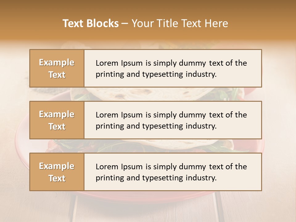 Delicious Rocket Salad PowerPoint Template