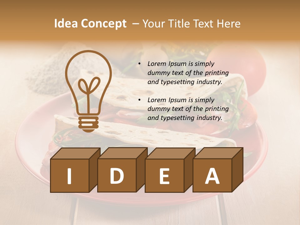 Delicious Rocket Salad PowerPoint Template