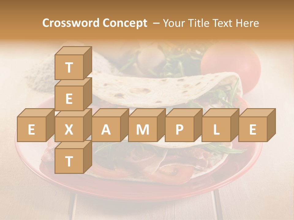 Delicious Rocket Salad PowerPoint Template