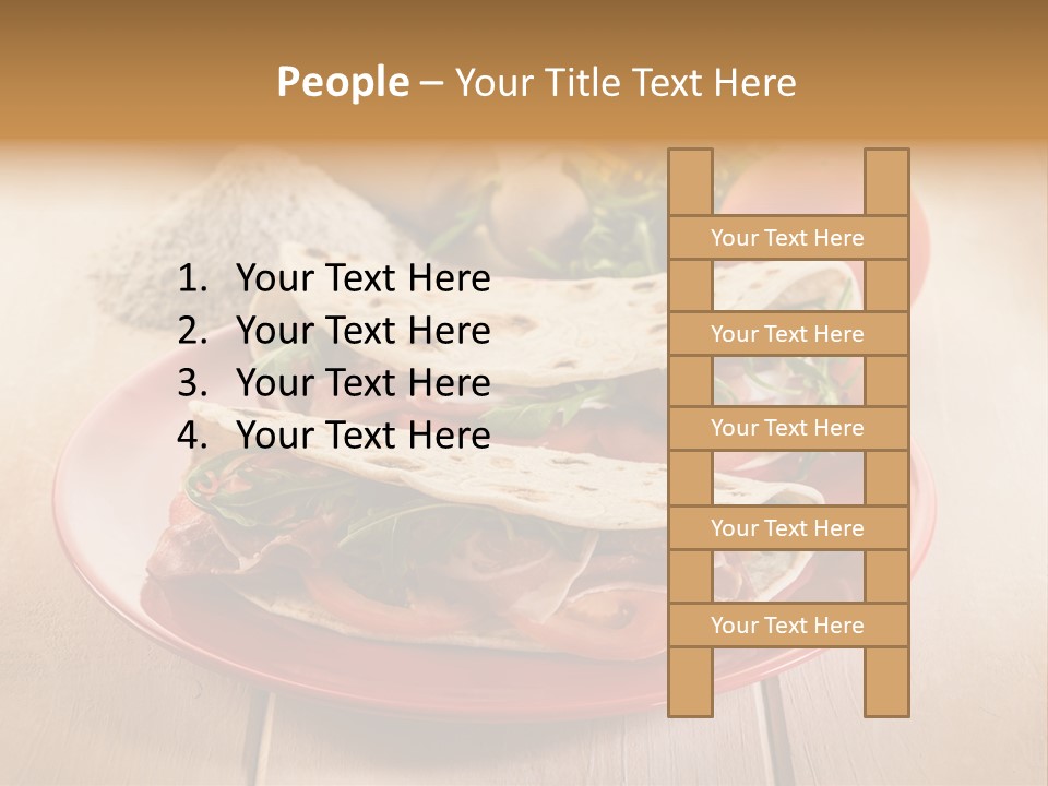 Delicious Rocket Salad PowerPoint Template