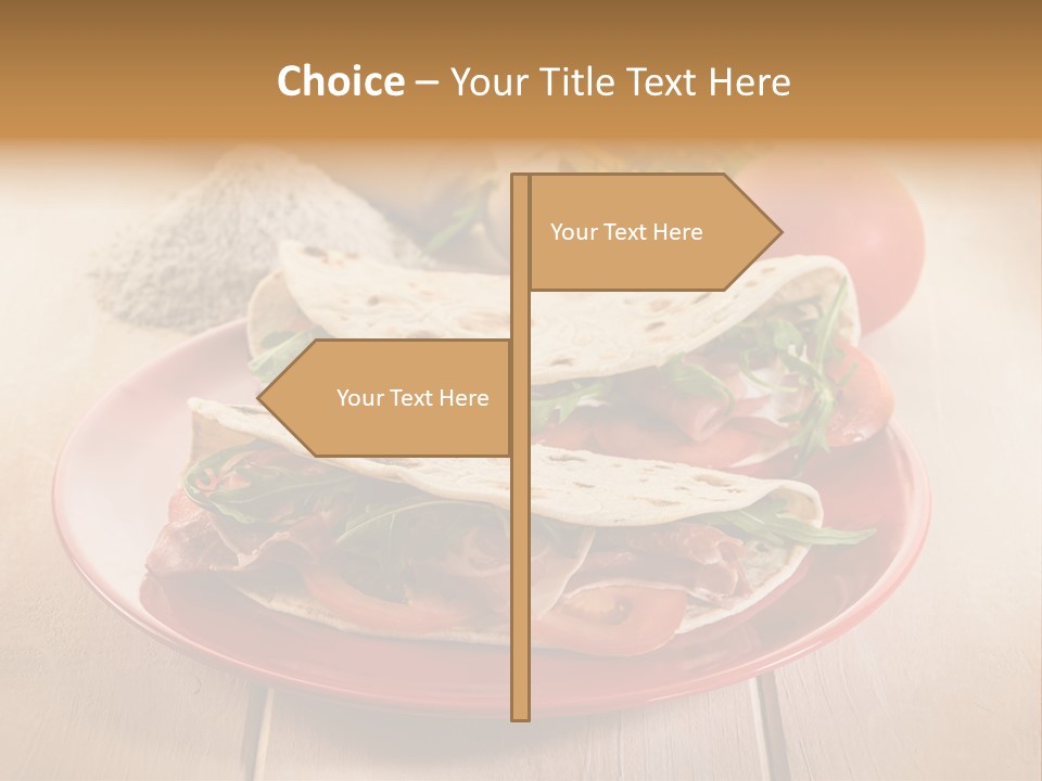 Delicious Rocket Salad PowerPoint Template