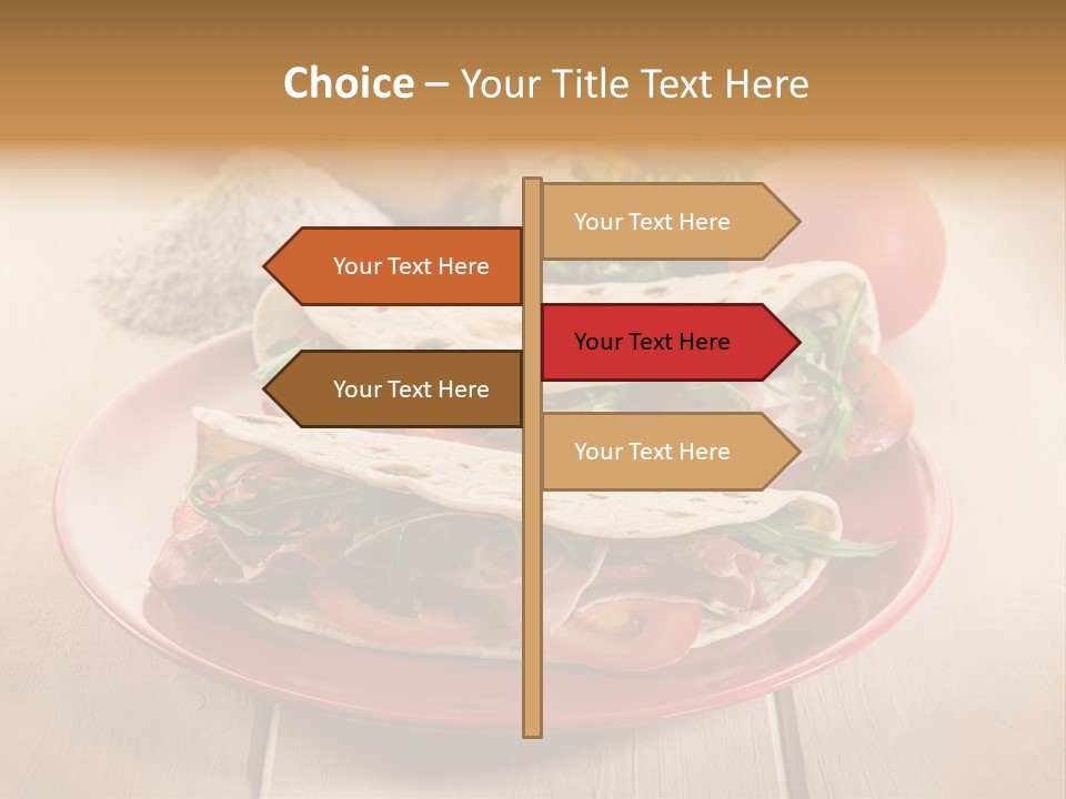 Delicious Rocket Salad PowerPoint Template