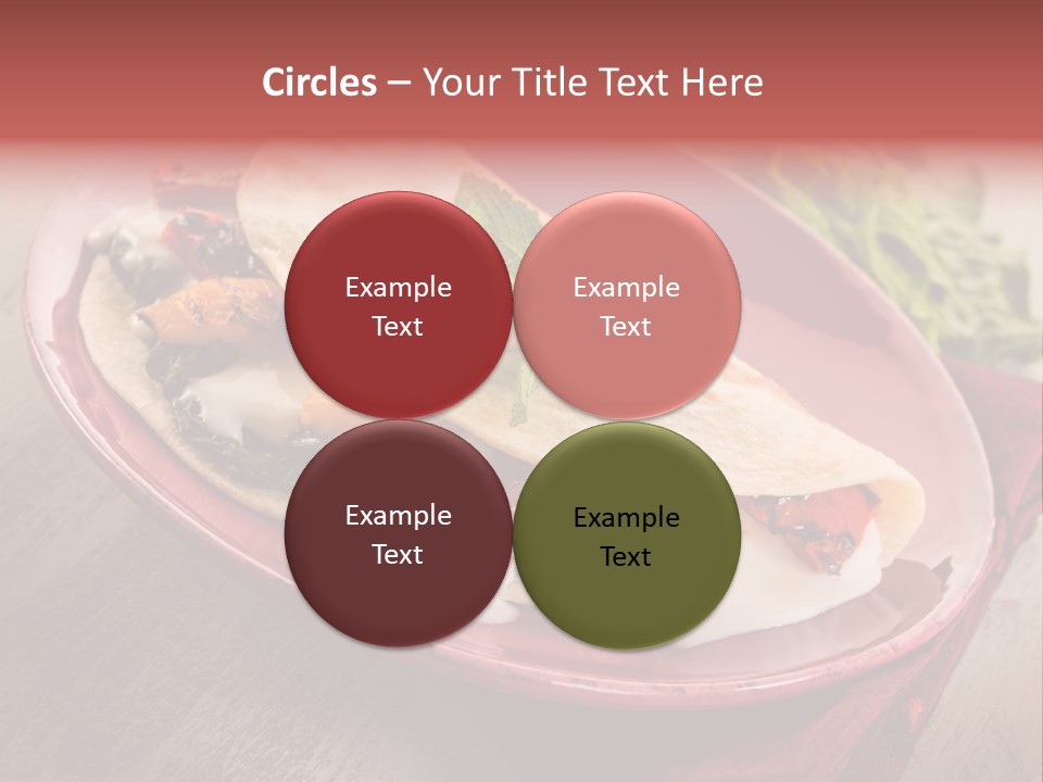Piada Plate Red PowerPoint Template