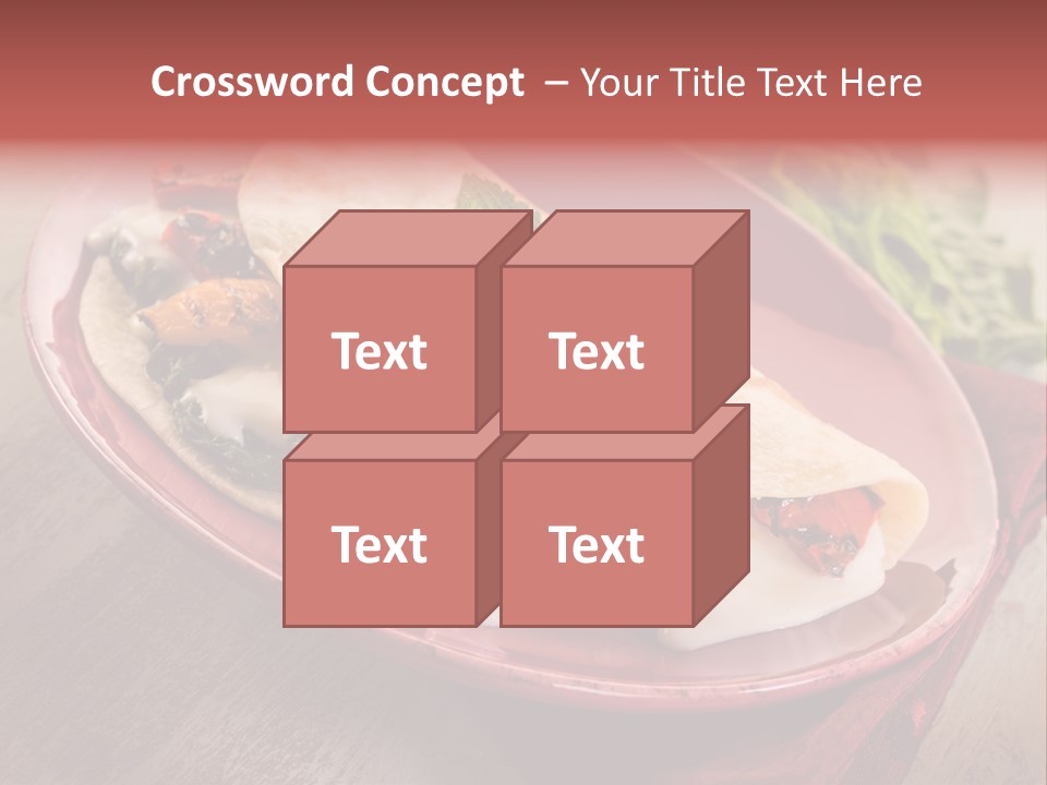 Piada Plate Red PowerPoint Template