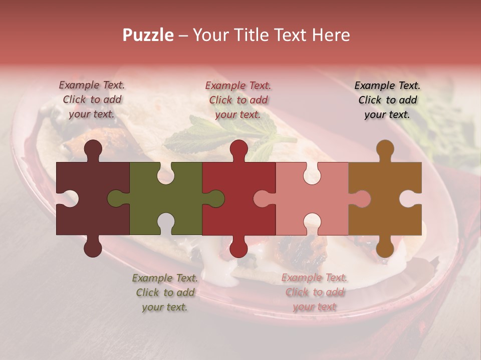 Piada Plate Red PowerPoint Template