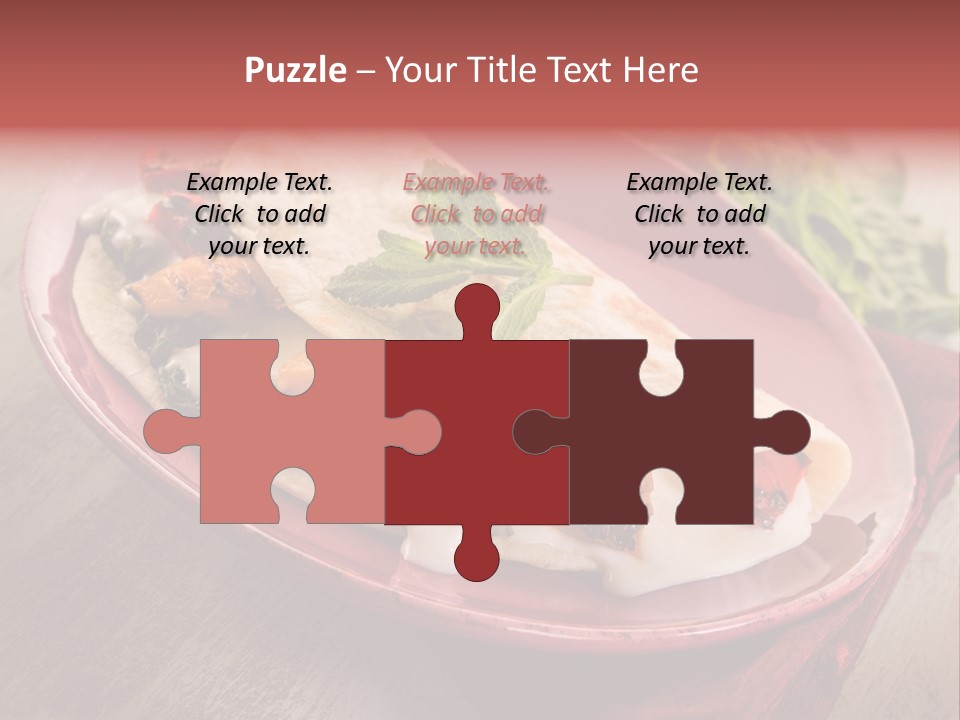 Piada Plate Red PowerPoint Template