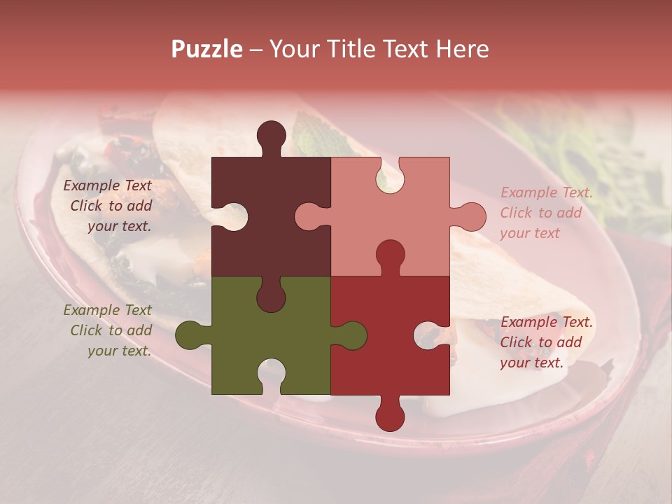 Piada Plate Red PowerPoint Template