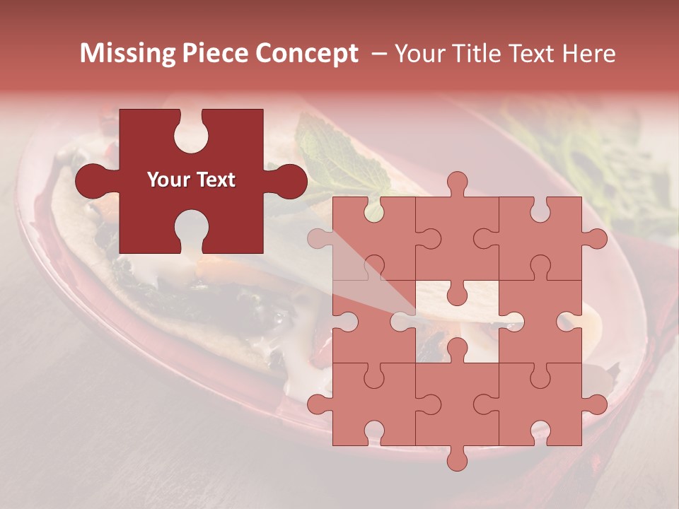 Piada Plate Red PowerPoint Template