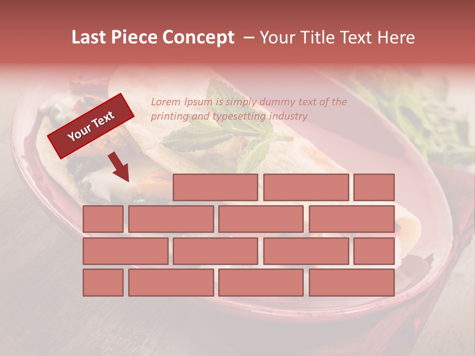 Piada Plate Red PowerPoint Template