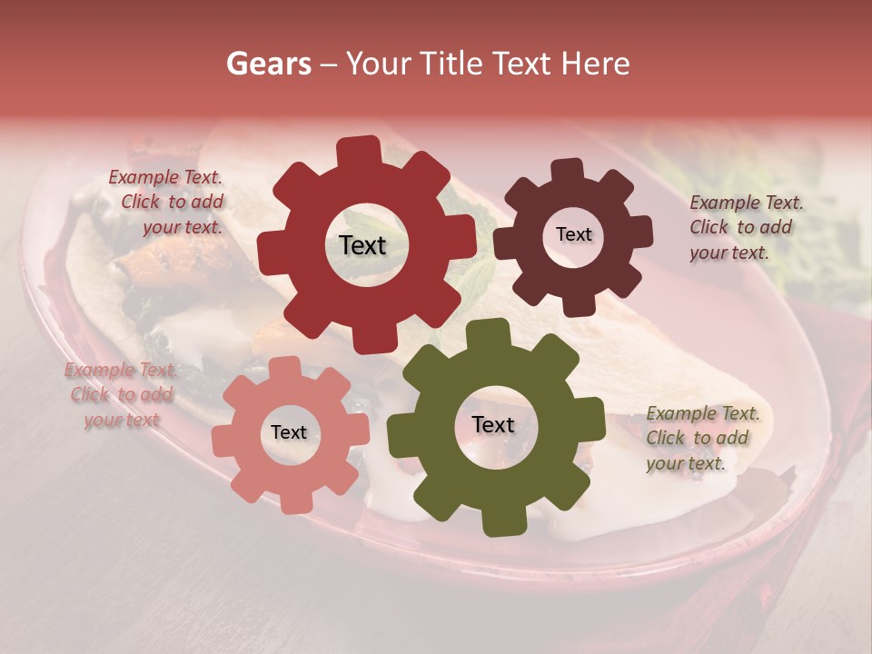 Piada Plate Red PowerPoint Template