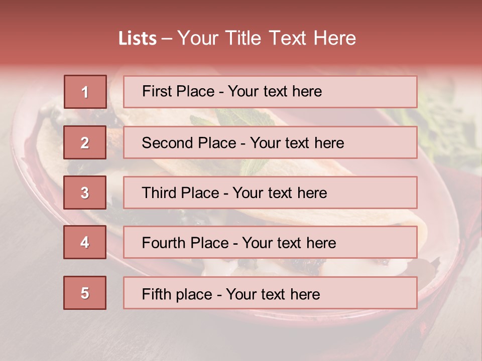 Piada Plate Red PowerPoint Template
