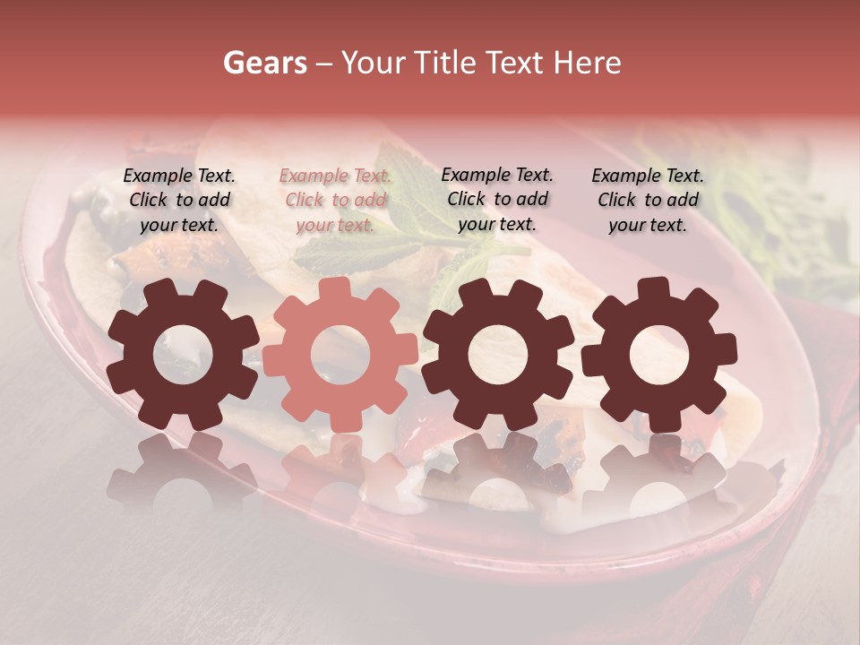 Piada Plate Red PowerPoint Template