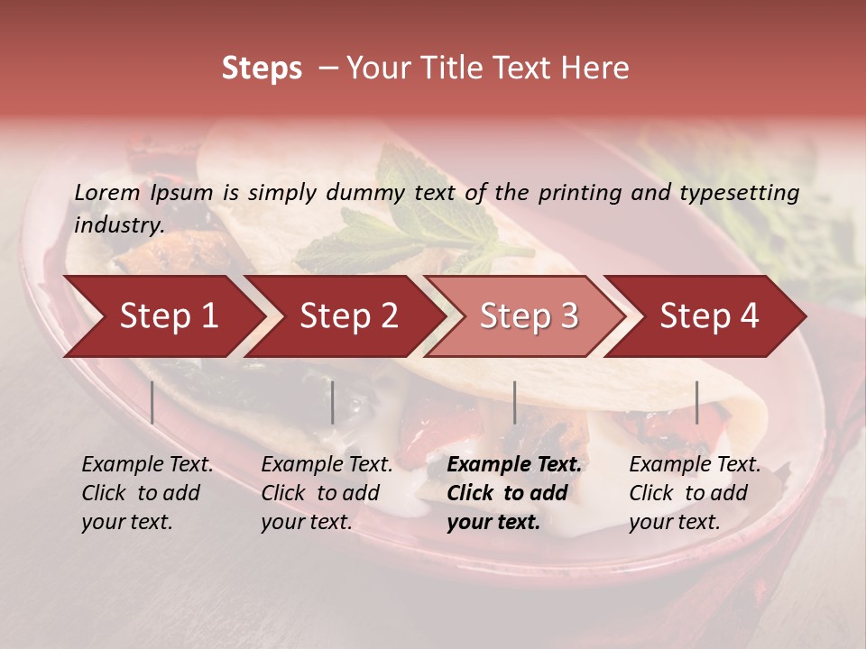 Piada Plate Red PowerPoint Template